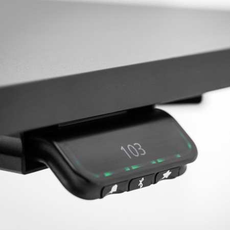 Détail plateau bureau réglable - Tables:hr