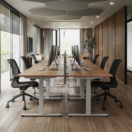 Bureau assis debout plateau rectangulaire - Tables:hr 2