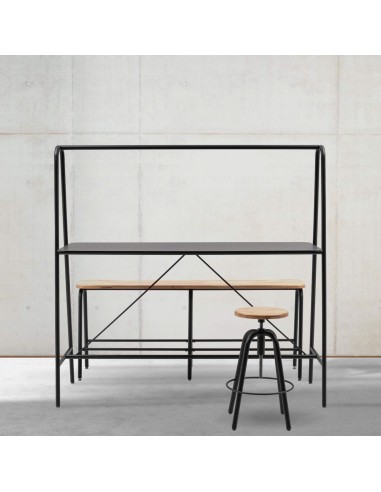 Structure table haute design en métal - Spin