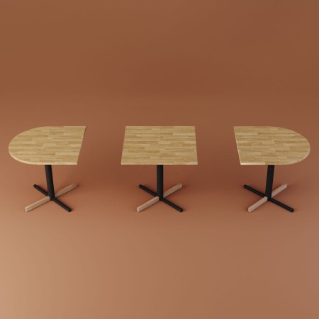 Tables rondes avec pied central croix - Tables:croix