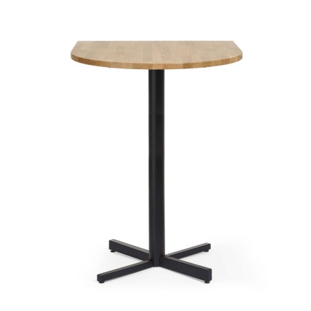 Table ronde pied central croix métal noir - Tables:croix