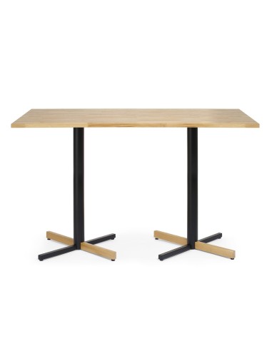 Table rectangulaire pied central croix métal - Tables:croix