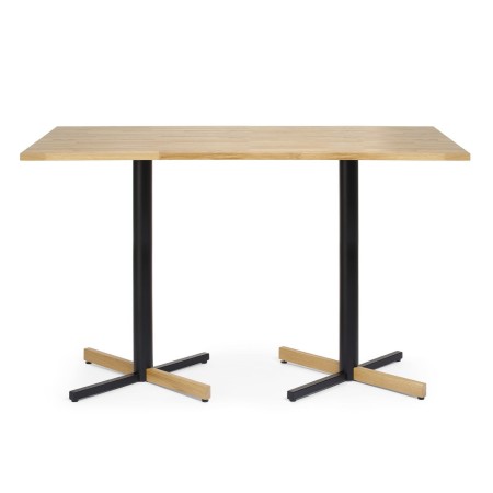 Table rectangulaire pied central croix métal - Tables:croix