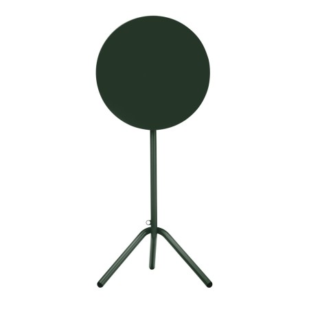 Table haute ronde verte pied trépied - Tables:out