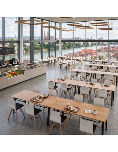 Grande table cantine professionnelle pour cafétéria - Orte