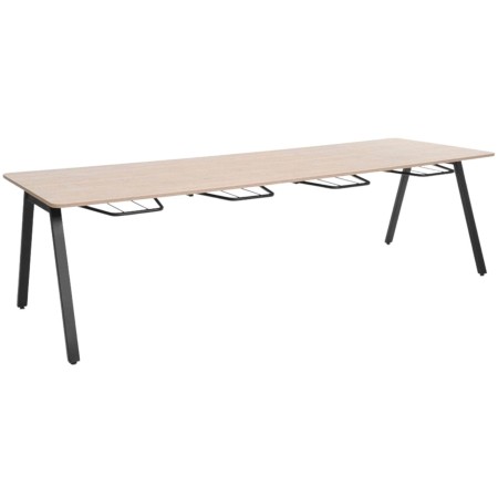 Table de cantine design plateau bois et pieds métal - Orte