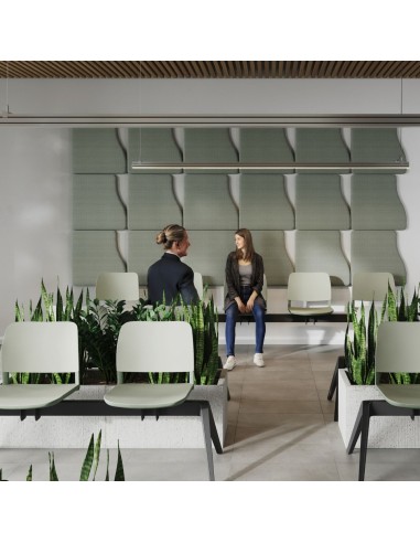 Banc de salle d'attente avec assise plastique banc Volo surface facile à nettoyer usage intensif