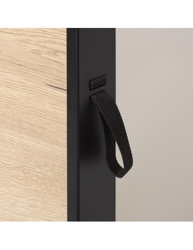 Détail lanière avec tablette bois tableau mobile Multiwall rangement pour accessoires de formation