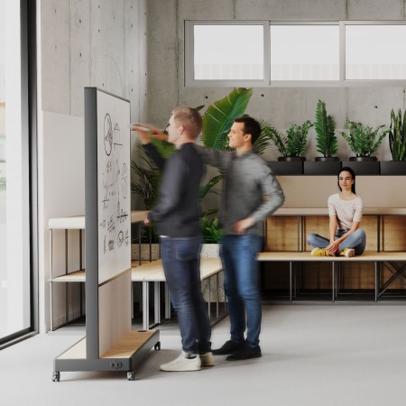 cadre noir tableau blanc mobile Multiwall pour salle de réunion à Lausanne design pratique