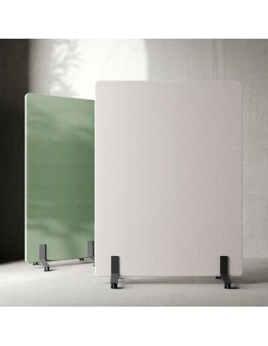 Selva design écran acoustique mobile sur roulettes, tissu au choix et connecteurs.