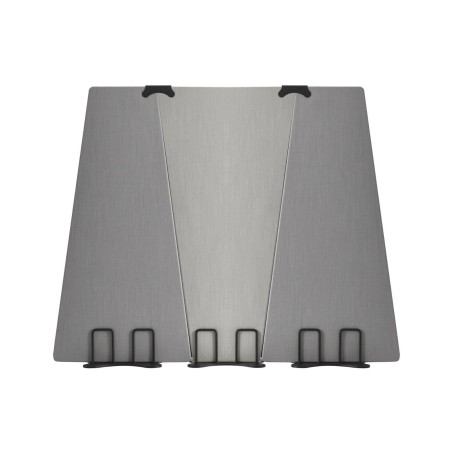 Cloison Selva autoportante en forme de trapèze avec base design coloris gris.