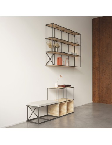 Aménagement d’open space avec étagères Saar en acier à Zurich.