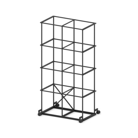 Etagère de rangement mobile sur roulettes pour bureau design minimaliste Saar.