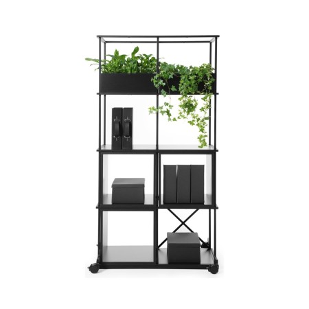 Système modulaire de rayonnages fonctionnels construits en acier design Saar.