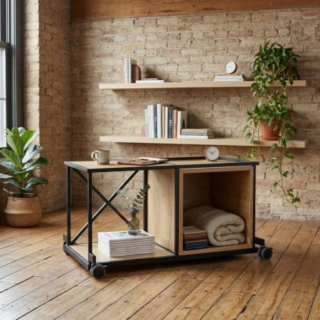 Étagère basse en acier Saar pour les intérieurs qui nécessitent un réaménagement rapide. 2