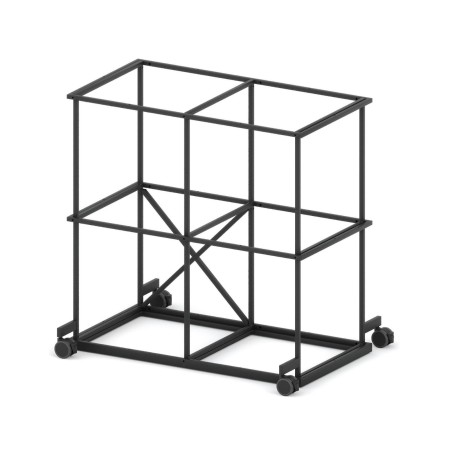 Étagère mobile Saar SM RS 2x2 sur roulettes  rangement modulable en acier.