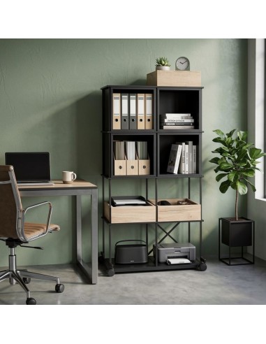 Étagère métallique Saar pour rangement d’équipe dans un bureau à Zurich.