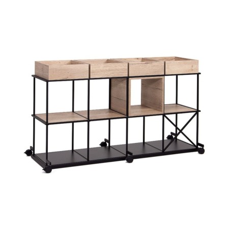 Étagère mobile Saar SM RS 4x2 en acier sur roulettes modulable.