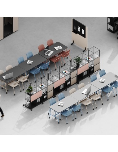 Étagère sur roulettes en acier à 3 niveaux – Saar:Modules