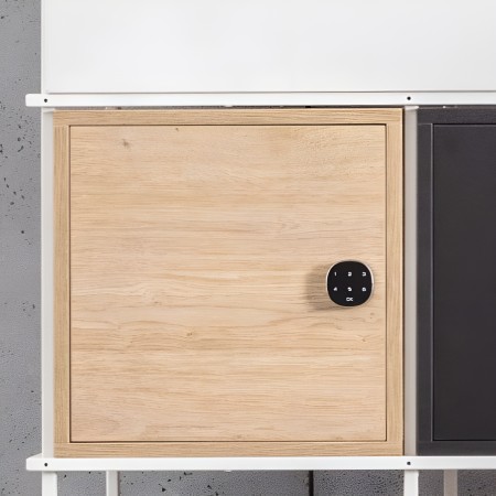 Rangement sécurisé Saar Modules pour comptoirs et étagères modulables.