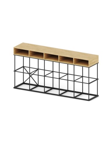 Comptoir de réception Saar SM CT 5 structure en acier noir.