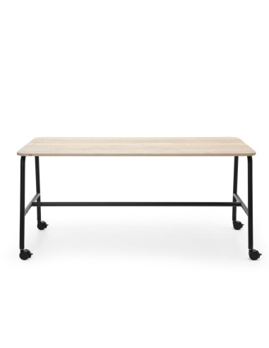 Table rectangulaire plateau bois et pieds métal - Spin