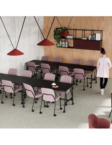 Table de réunion en espace restauration collectif - Spin