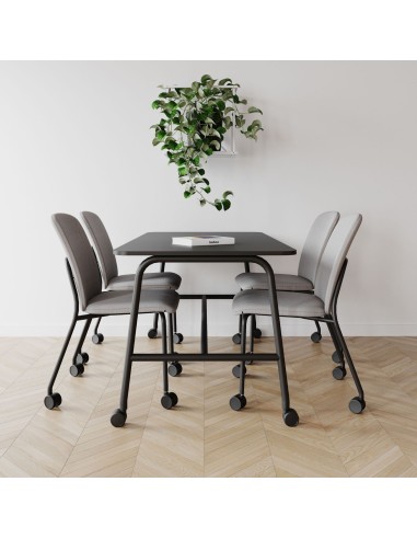 Table rectangulaire avec roulettes en salle réunion - Spin