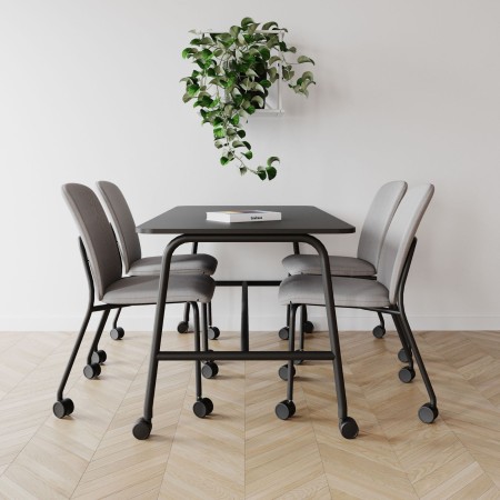 Table rectangulaire avec roulettes en salle réunion - Spin