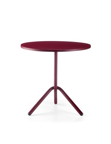 Table haute ronde rouge en extérieur moderne - Tables:out