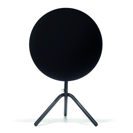 Table haute ronde noire design minimaliste - Tables:out