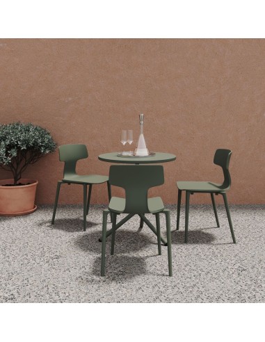 Table ronde extérieure avec chaises assorties - Tables:out