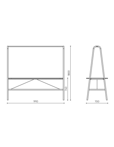 Dimensions table rectangulaire - Spin