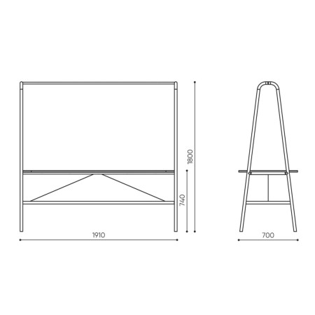 Dimensions table rectangulaire - Spin