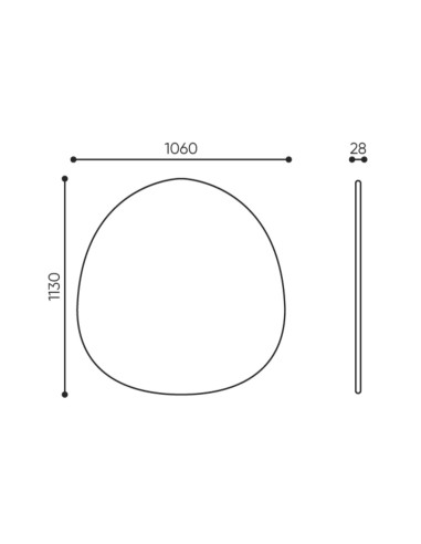 Dimensions panneau mural acoustique organique - Alberi:wall