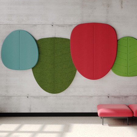 Panneaux muraux acoustiques coloris vert et bleu - Alberi:wall