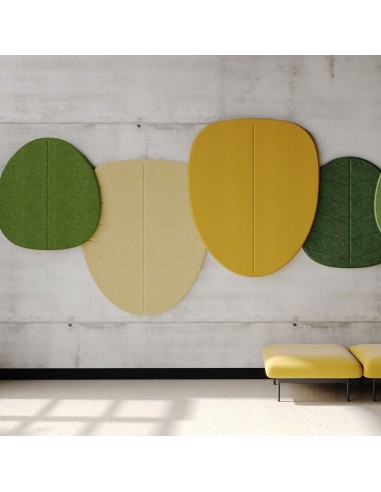 Panneaux muraux acoustiques coloris rouge et vert - Alberi:wall