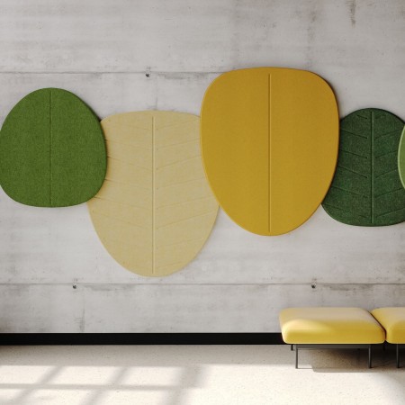 Panneaux muraux acoustiques coloris rouge et vert - Alberi:wall