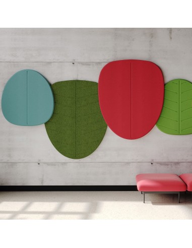 Panneaux acoustiques muraux coloris vert et rouge - Alberi:wall