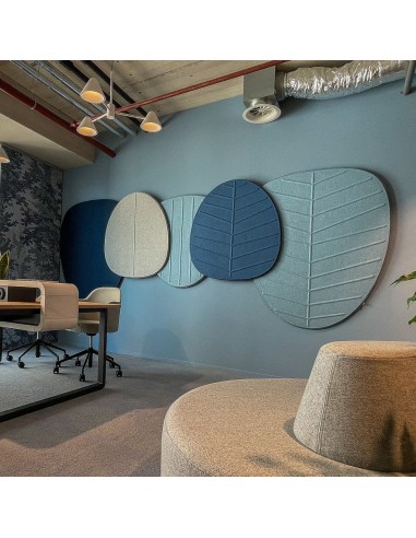 Panneaux muraux acoustiques en espace lounge design - Alberi:wall