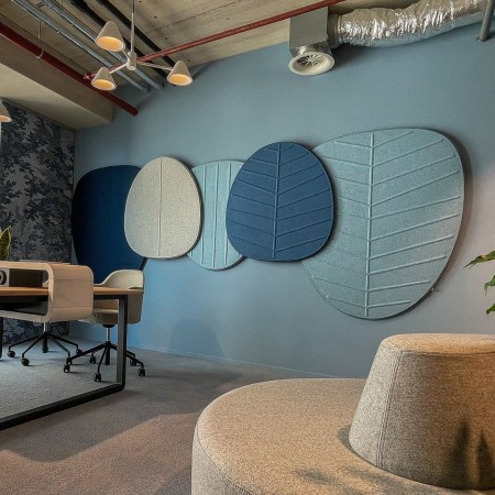 Panneaux muraux acoustiques en espace lounge design - Alberi:wall