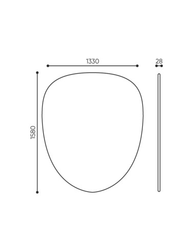 Dimensions panneau mural acoustique organique - Alberi:wall