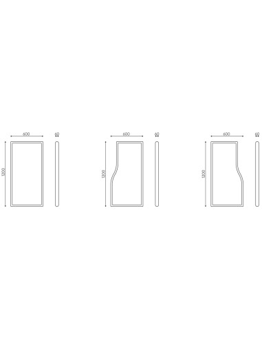 Dimensions panneau mural acoustique - Flos:wall