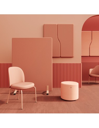 Panneaux acoustiques sur pied en espace lounge - Flos:wall