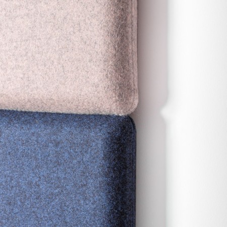 Détail texture panneaux acoustiques feutrés - Flos:wall