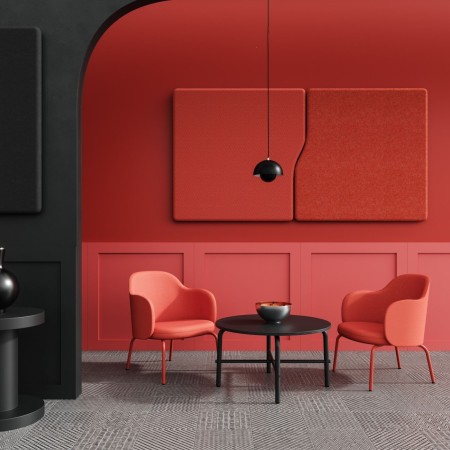 Panneau mural acoustique gris forme design - Flos:wall 2
