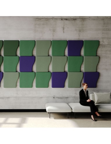Composition panneaux acoustiques muraux multicolores - Flos:wall