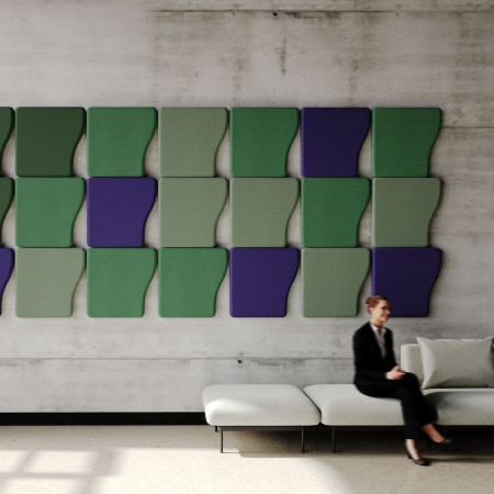 Composition panneaux acoustiques muraux multicolores - Flos:wall