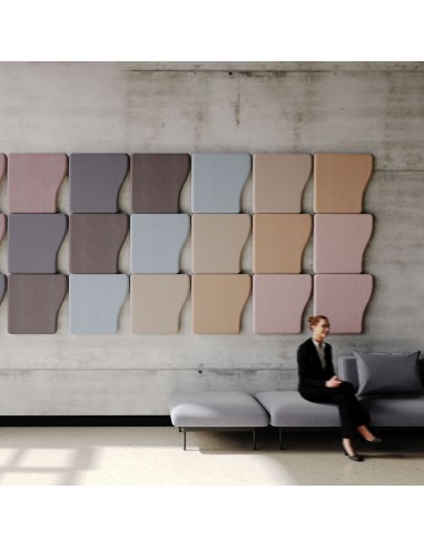 Panneaux acoustiques muraux tons neutres et pastel - Flos:wall