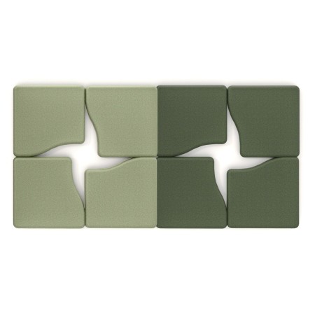 Panneaux acoustiques muraux composition géométrique verte - Flos:wall